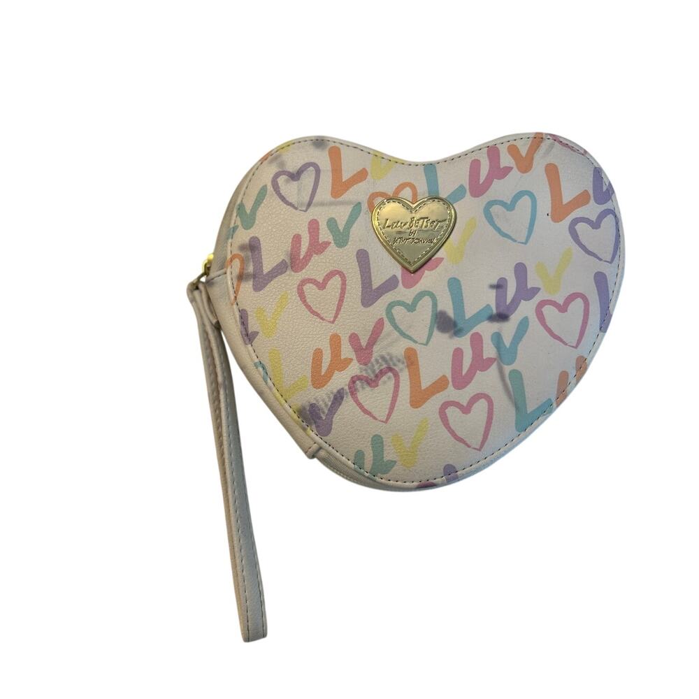 LUV Betsey by Betsey‎ Johnson Heart-shaped Coin Purse Wristlet Colorful